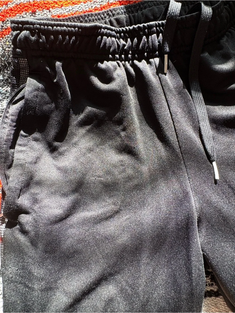 adidas Black Athletic Jacket with White Logo and White Trim